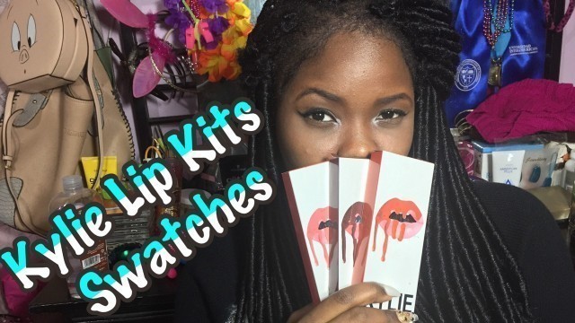 'Probando Lip Kits de Kylie Cosmetics en Piel Morena | Kylie Cosmetics Lip Kits Swatches on Dark Skin'