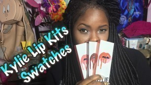 'Probando Lip Kits de Kylie Cosmetics en Piel Morena | Kylie Cosmetics Lip Kits Swatches on Dark Skin'
