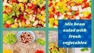 'Mix Beans Salad Healthy Quick & Easy Recipe For Weight Loss & Keto Diet