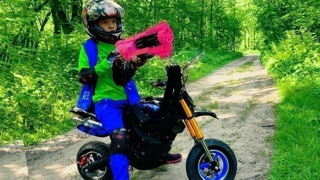 'Nerf Gun Game witch Granny in the forest'