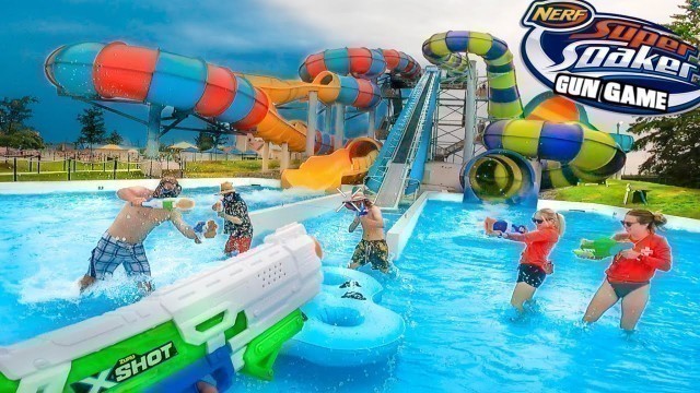 'Nerf Gun Game SUPER SOAKER Edition! Water Park Battle Royal!'