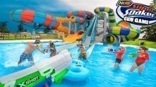 'Nerf Gun Game SUPER SOAKER Edition! Water Park Battle Royal!'