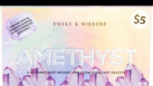 'Review for : Amethyst eye shadow palette- smoke & mirrors $5.00 (⭐⭐⭐⭐⭐)'