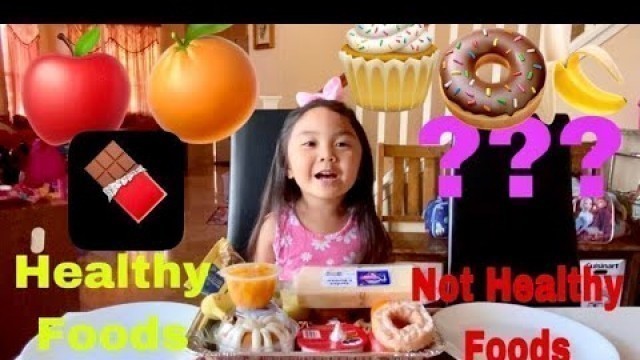 'Alexa’s Healthy/Unhealthy Food Challenge/ SmartBadooday #happykid #healthyfood'