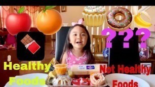 'Alexa’s Healthy/Unhealthy Food Challenge/ SmartBadooday #happykid #healthyfood'