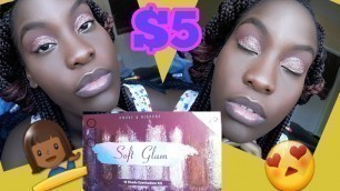 'Gold Glitter Cut Crease / Testing $5 Makeup / SMOKE & MIRRORS Soft Glam 18 Shade Eyeshadow Kit'