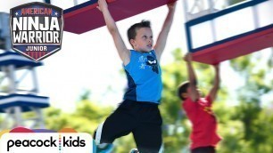 'AMERICAN NINJA WARRIOR JUNIOR | Paxton from Ninja Kidz TV Hangs on for the Win!'