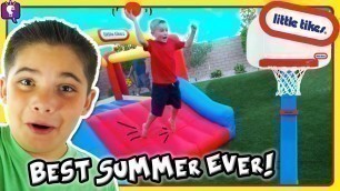 'TOP 10 IDEAS for BEST SUMMER EVER!! Obstacle Course with Little Tikes Toys by HobbyKidsTV'