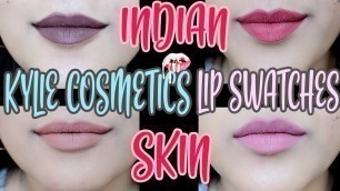 'KYLIE COSMETICS LIQUID LIPSTICK MINI REVIEW + SWATCHES ON INDIAN SKIN'