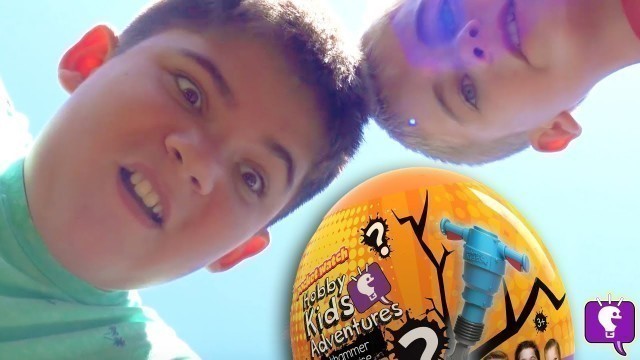 'HUGE Jackhammer Egg Surprise by HobbyKidsTV'