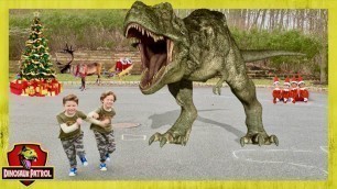 'Dinosaur Patrol Save Christmas | Giant T Rex Christmas Stories for Kids | Dinosaurs for Kids'