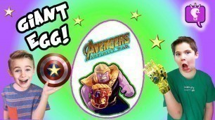 'GIANT AVENGERS EGG with Nerf Blasters and Infinity LEGO Toy Surprises by HobbyKids'