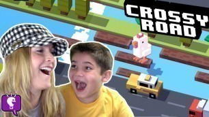'CROSSY ROAD Video Game App + Toy Surprises with HobbyMom and HobbyPig'