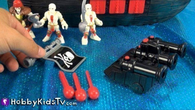 'Imaginext SKELETON Pirate Ship Toy Review with HobbyKids'