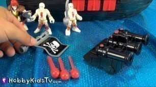 'Imaginext SKELETON Pirate Ship Toy Review with HobbyKids'