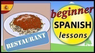 'Restaurant dishes in Spanish | Beginner Spanish Lessons for Children'