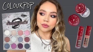 'COLOURPOP TROUBLEMAKER COLLECTION | SWATCHES, REVIEW + TUTORIAL | Makeupbytreenz'
