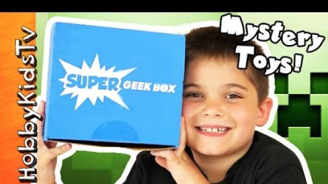 'Super Geek Box! Surprise Toys Minecraft, Avengers Adventure Time HobbyKidsTV'