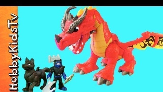 'Imaginext Castle Dragon and Wolf Toy Review by HobbyKidsTV'