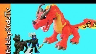 'Imaginext Castle Dragon and Wolf Toy Review by HobbyKidsTV'