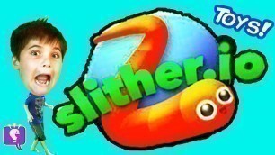 'We Play Slither.io and Open Toys! Video Game Play by HobbyKidsTV'