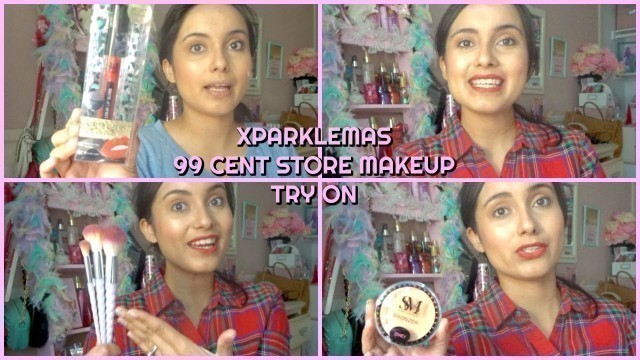 'XPARKLEMAS | SMOKE AND MIRRORS MAKEUP TRY ON | 99 CENT STORE MAKEUP'