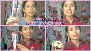 'XPARKLEMAS | SMOKE AND MIRRORS MAKEUP TRY ON | 99 CENT STORE MAKEUP'