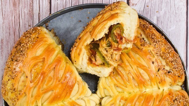 'Chicken Bread Recipe - Chicken Stuffed Bread - How to make Chicken Bread'