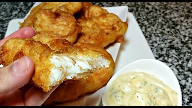'Easy Crispy Battered Fish Recipe | Lemon Herb Tartar Sauce Recipe'
