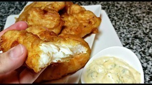'Easy Crispy Battered Fish Recipe | Lemon Herb Tartar Sauce Recipe'
