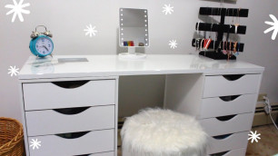 'DIY IKEA VANITY DESK DUPE!!'