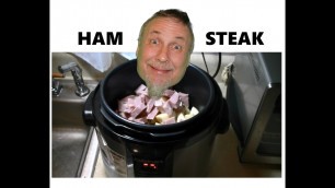 'Pressure Cooker Ham Steak, Green Beans + Potatoes'