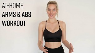 'AT-HOME ARMS & ABS WORKOUT // NO EQUIPMENT REQUIRED'