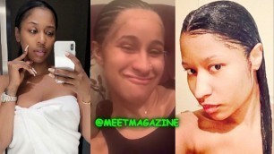 'Cardi B no make up, all natural vs Megan Thee Stallion! Female rappers show how they REALLY look!'