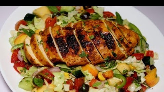 'Grilled Chicken Salad, Healthy Salad Recipe (weight loss Recipe)'