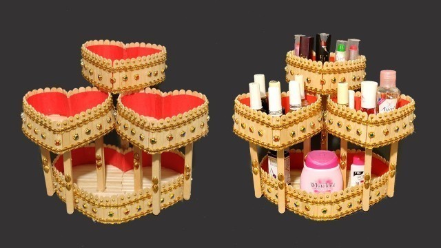 'DIY Makeup Storage Ideas | Makeup Organizer | Makeup Storage From Ice Cream Stick'