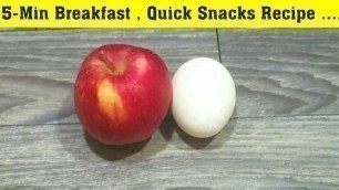 '5-Minutes Breakfast Recipe Easy & Quick Breakfast Recipe by Healthy Foods eat healthy live healthy'