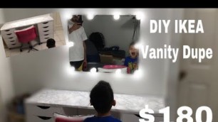 'DIY IKEA VANITY DUPE $180'