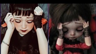 'Creepy​ doll makeup gothic doll fantasy​ halloween​'