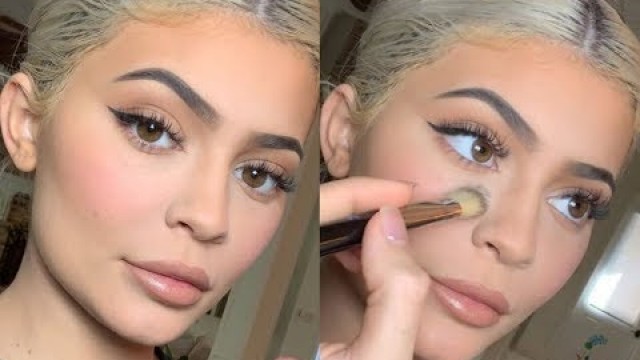 'Kylie Jenner | Flawless Foundation Routine With Perfecting Powder | Fresh Everyday Makeup Tutorial'