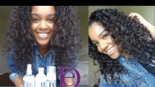 'Hair routine using Design Essentials |RELAXED HAIR |peggypeg_'