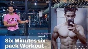 'Six pack Six minutes workout | abs workout at home | Tarlok Singh'