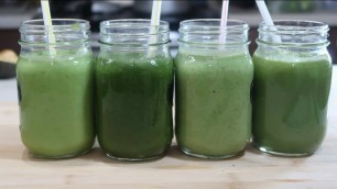 '4 Healthy Green Smoothie Recipes | Healthy Breakfast Ideas'