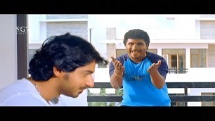 'Kuri Prathap Watches Girl Workout Comedy Scene | Prajwal Devaraj | Kannada Comedy Scenes'