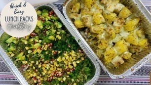 'Quick & Easy Lunch Packs | Quinoa Salad and Baked Potatoes #lunchpackideas #Quinoasalad #Bakedpotato'