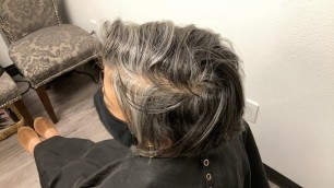 'How to keep gray hair from turning yellow'