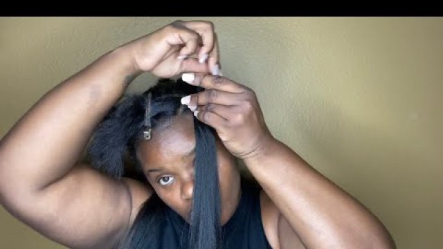 'Big box braids rubber band method'