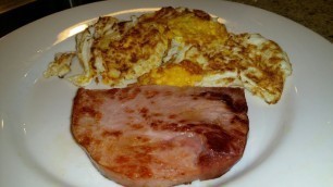 'Ham Steak & Eggs Recipe'