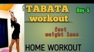 'DAY 5 | HOME TABATA WORKOUT | Full body TABATA workout'