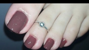 'Chocolate Brown Nail Polish- Fall Pedicure Nail Colors- Fall Toe Nails (Requested) | Rose Pearl'